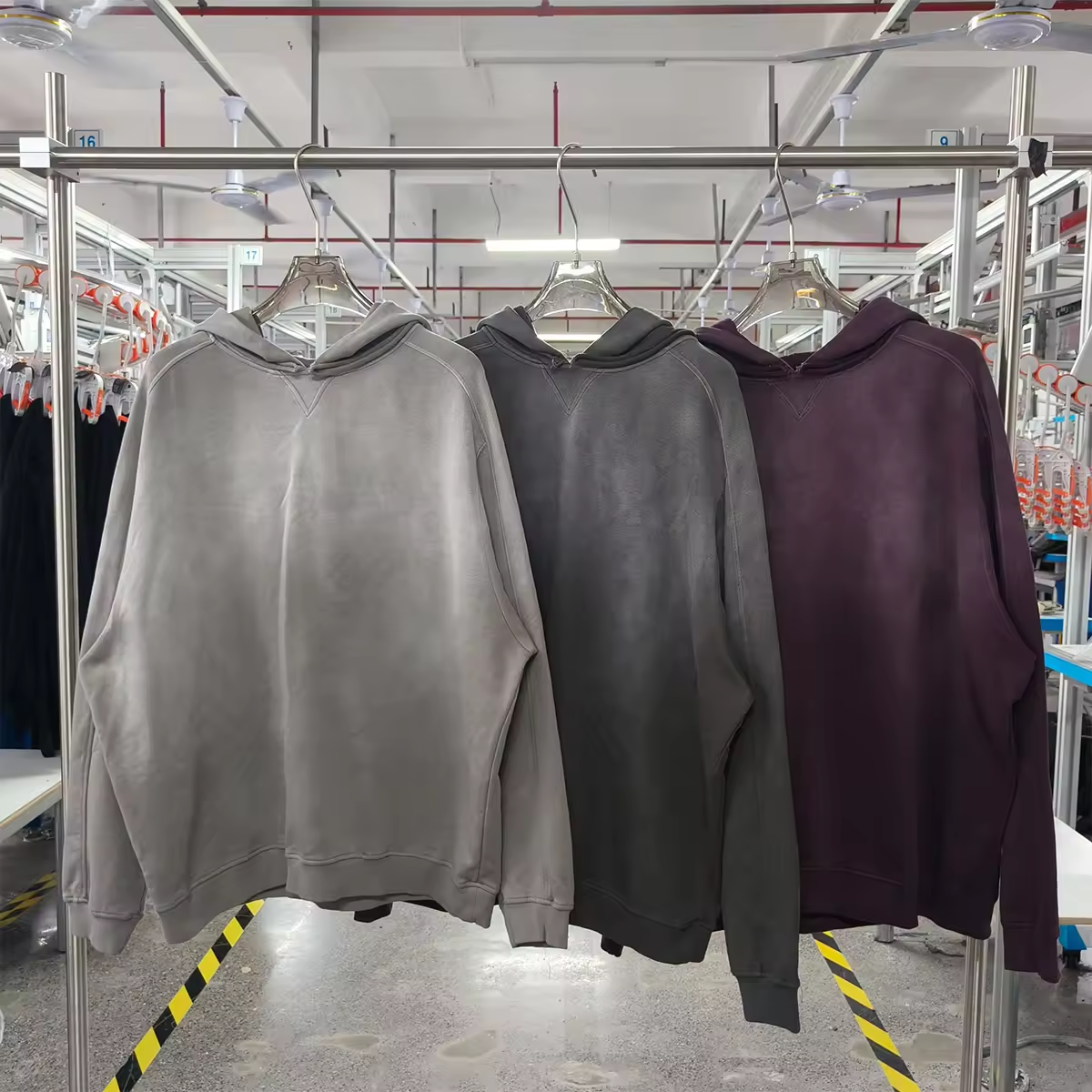 Heavyweight acid-wash streetwear hoodies