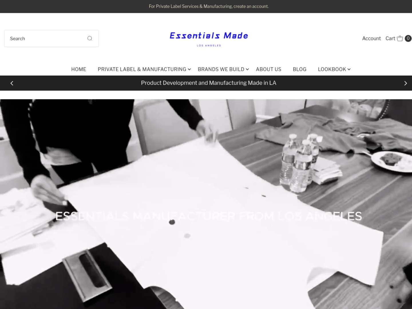 Essentials Made official website homepage
