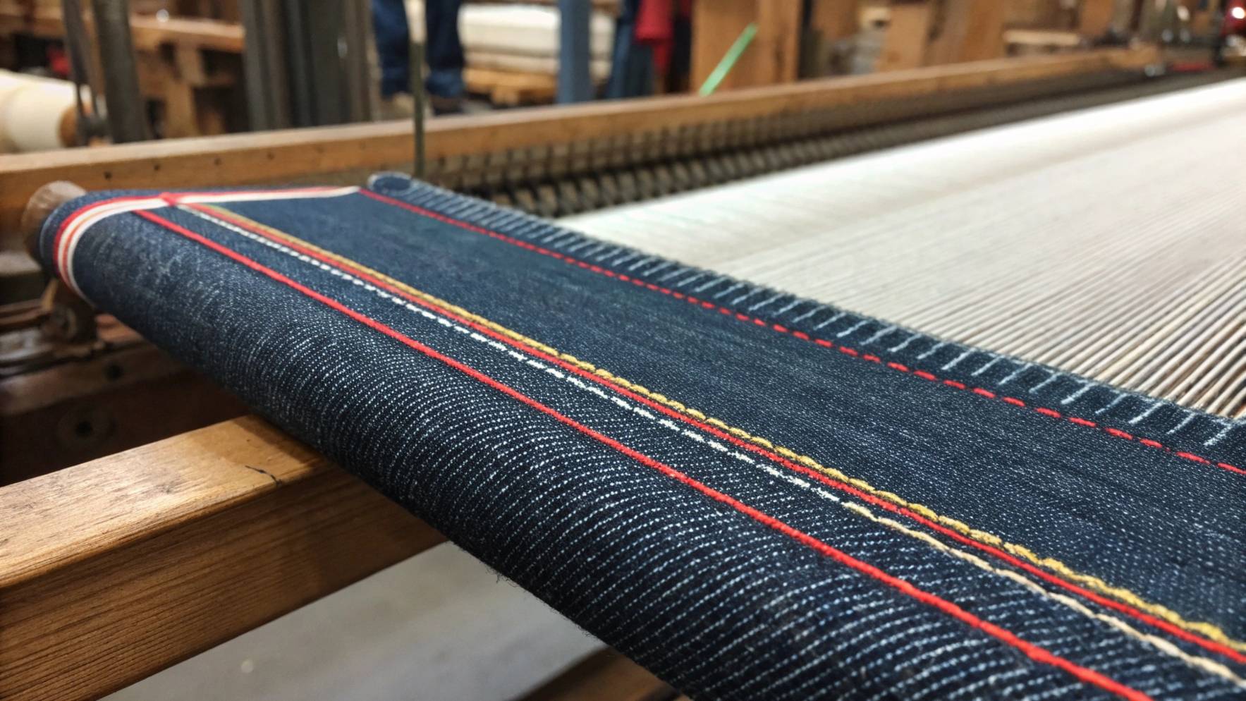 Selvedge denim edge forming on a loom