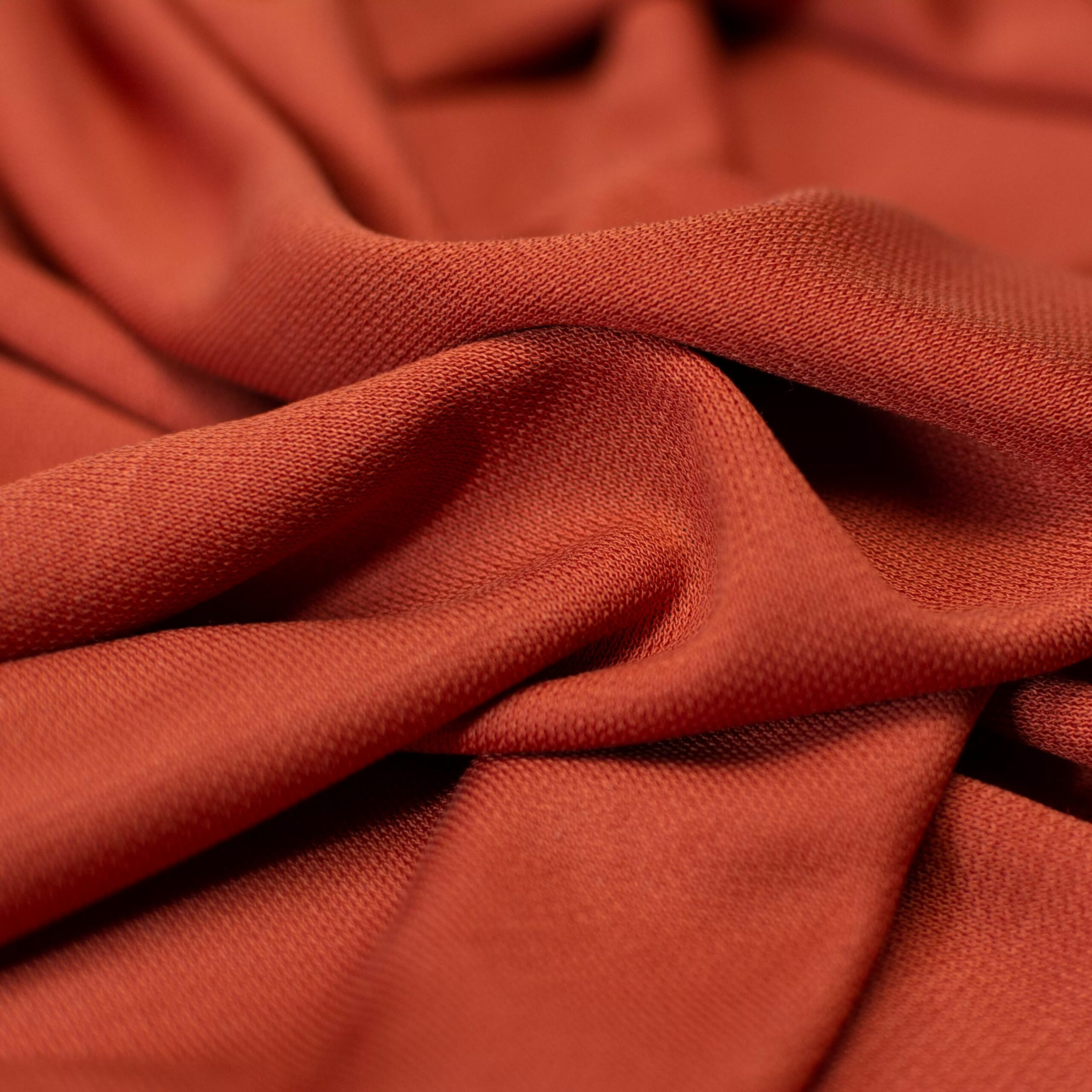Close view of Tencel interlock knit structure