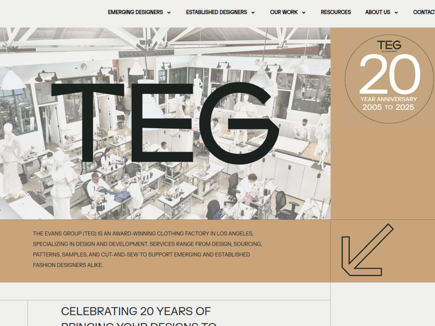 The Evans Group official website homepage
