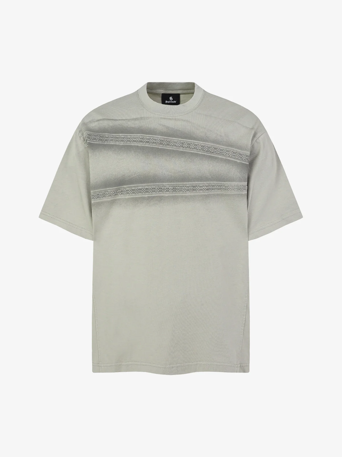 A ribbed cotton jersey short sleeve tee photographed flat against a plain background