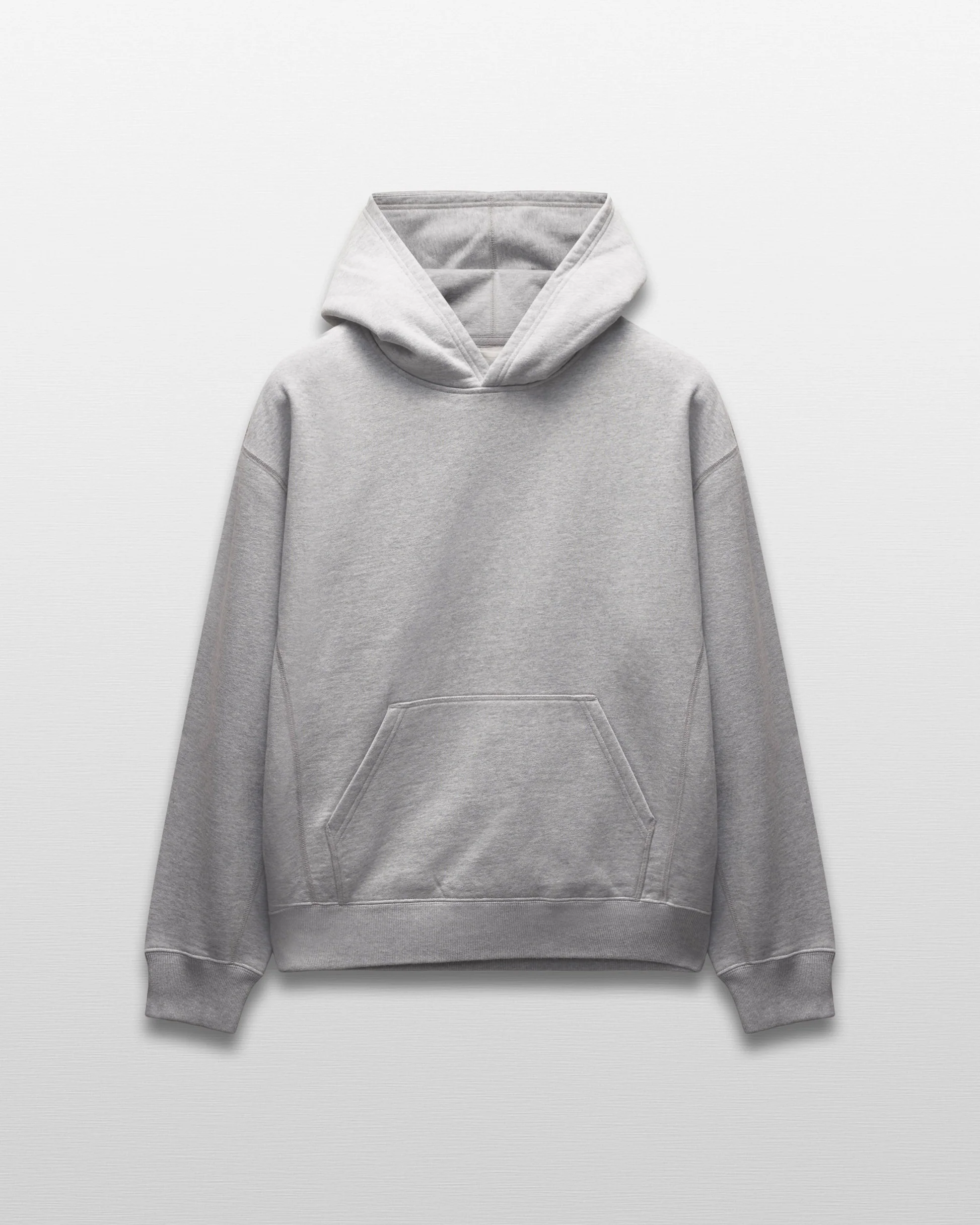 Brushed fleece hoodie with a fuller sweatshirt shape