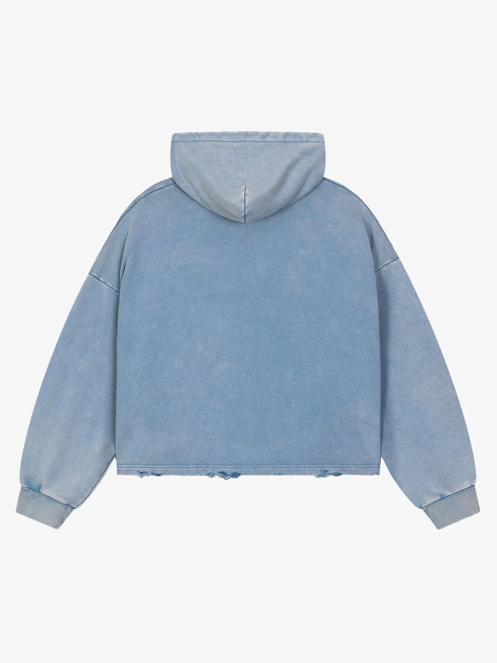 Cropped hoodie with a shortened hem and relaxed upper body