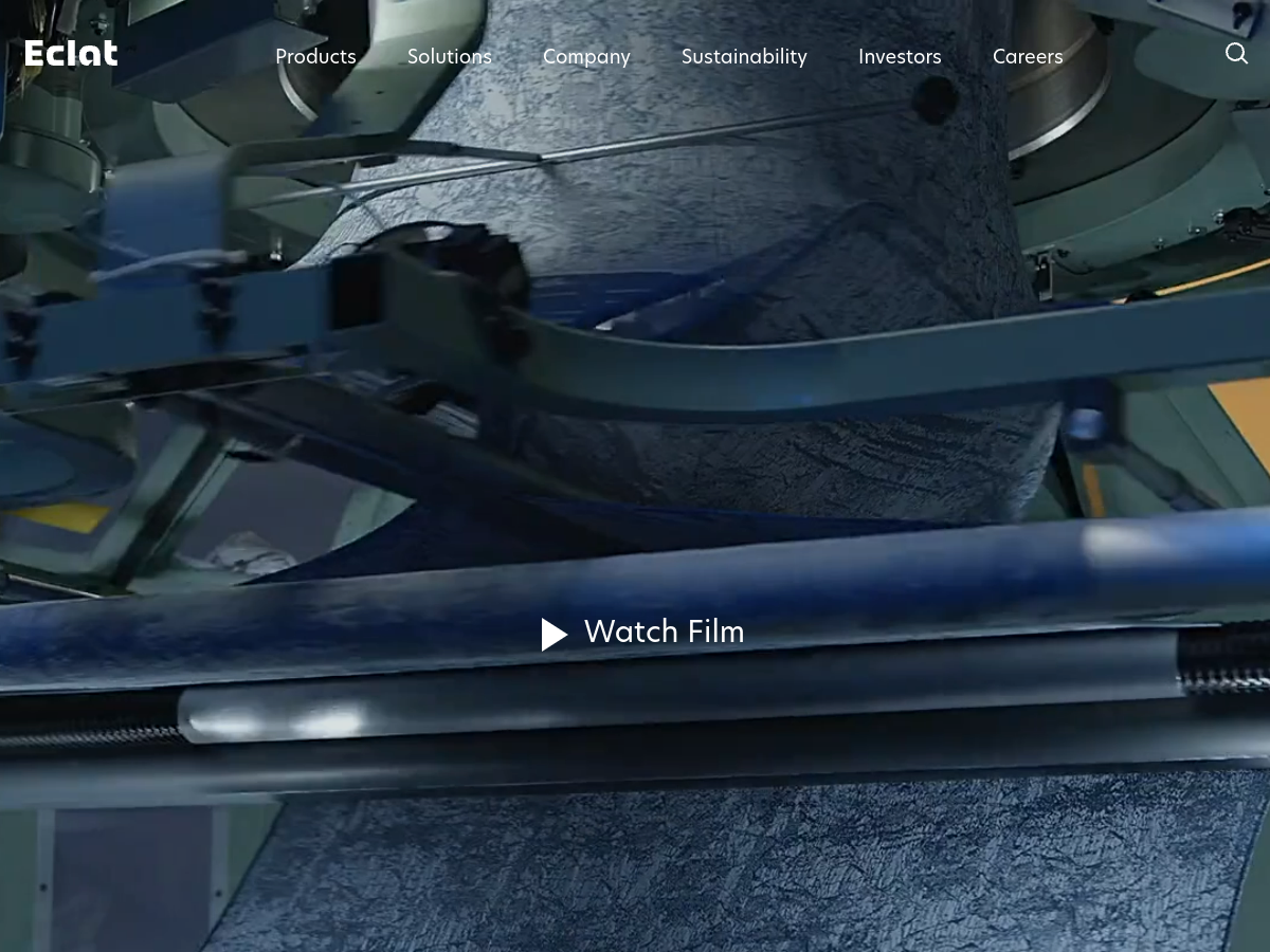 Eclat website homepage screenshot