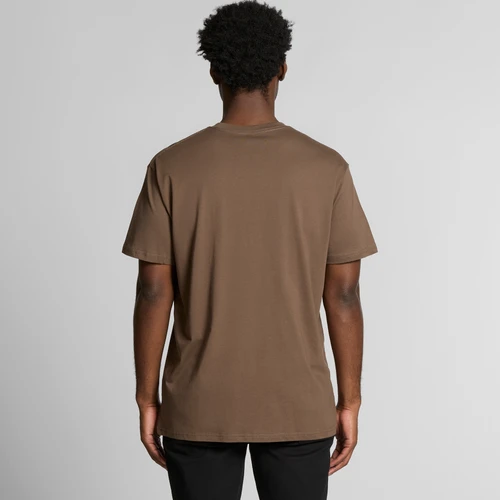 External sample-review reference: back view of a T-shirt showing shoulder width and hem level
