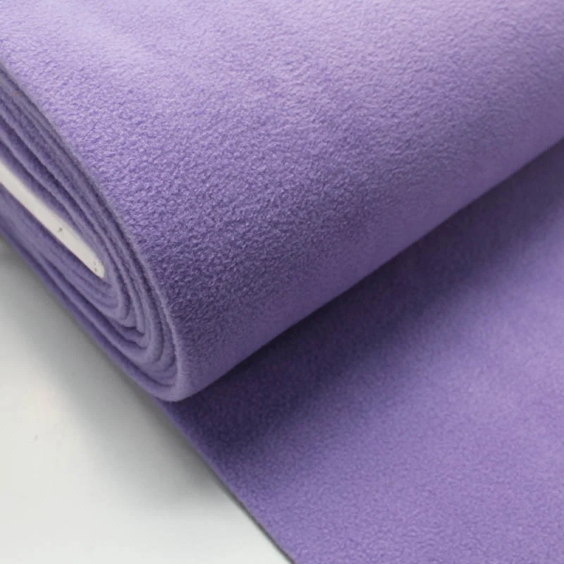 Lilac polar fleece roll with a short, even brushed surface.