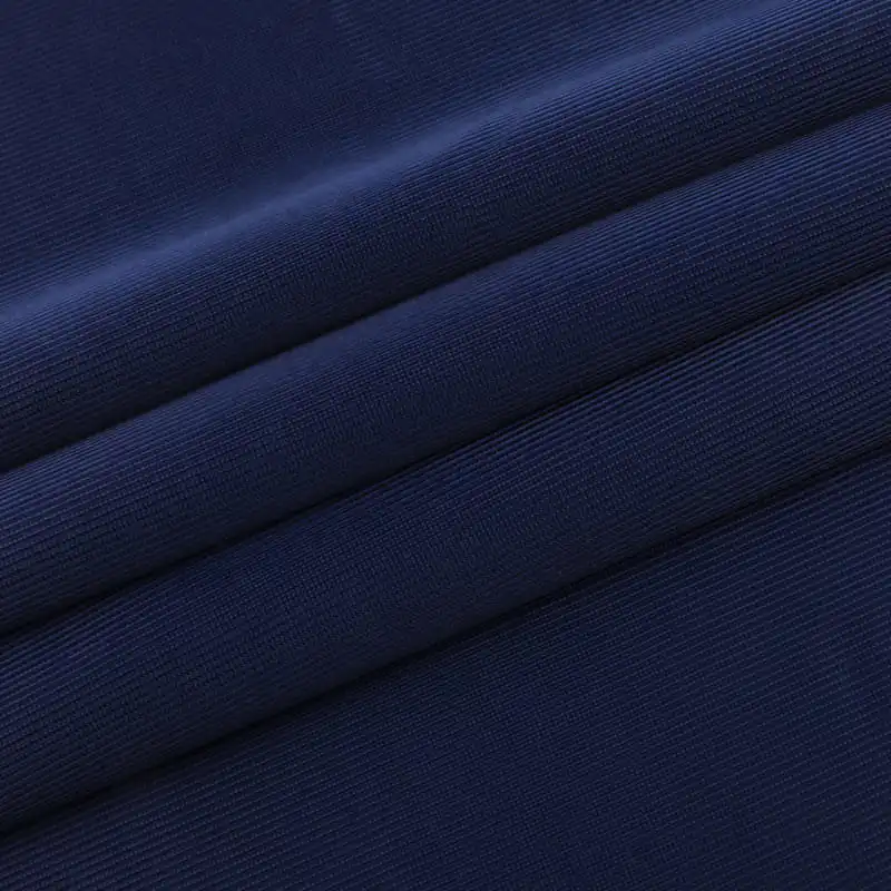 Navy polyester tricot fabric reference