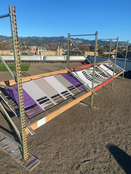 Outdoor fabric UV exposure test