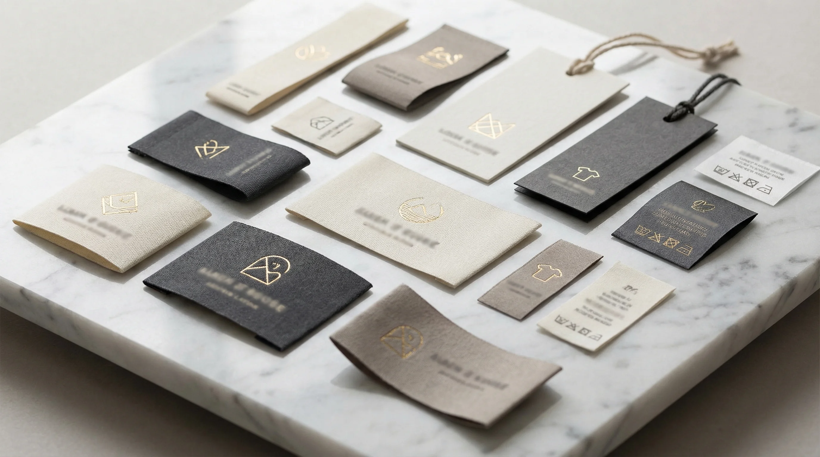 Private-label garment labels, tags and packaging