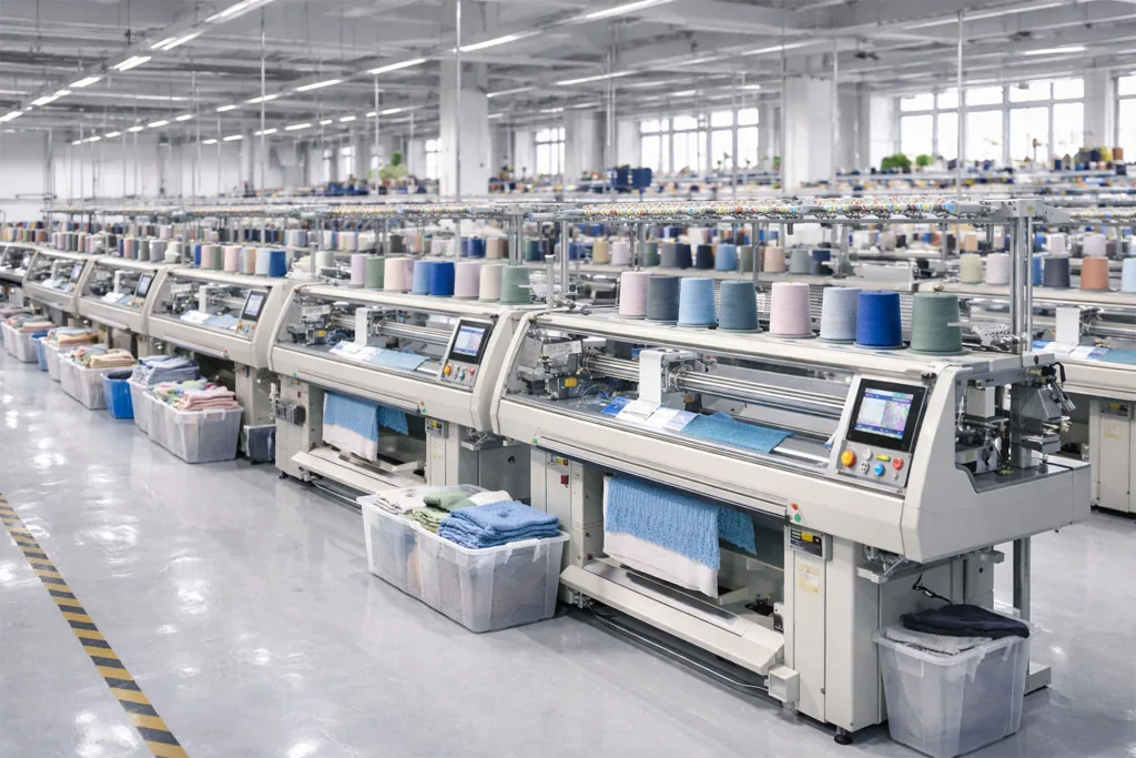Computerized flat knitting machines