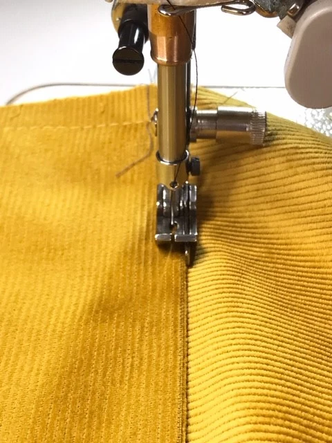 Sewing a corduroy seam