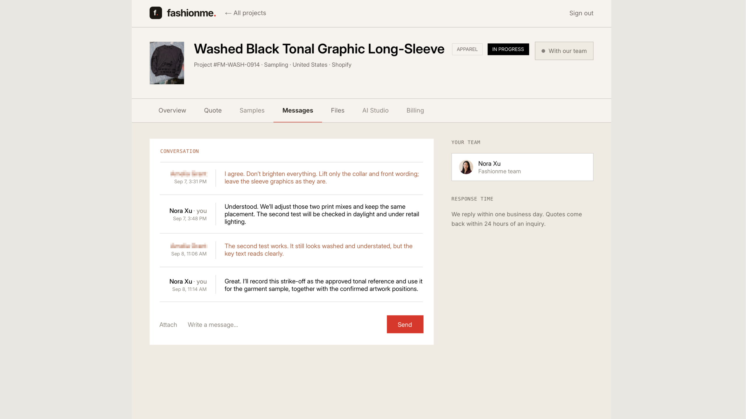Design communication for A washed look without losing the message: the waffle-knit long sleeve — screenshot 2 of 2