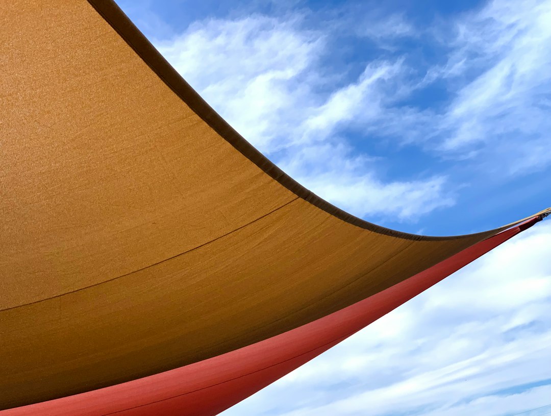 Outdoor fabric awning