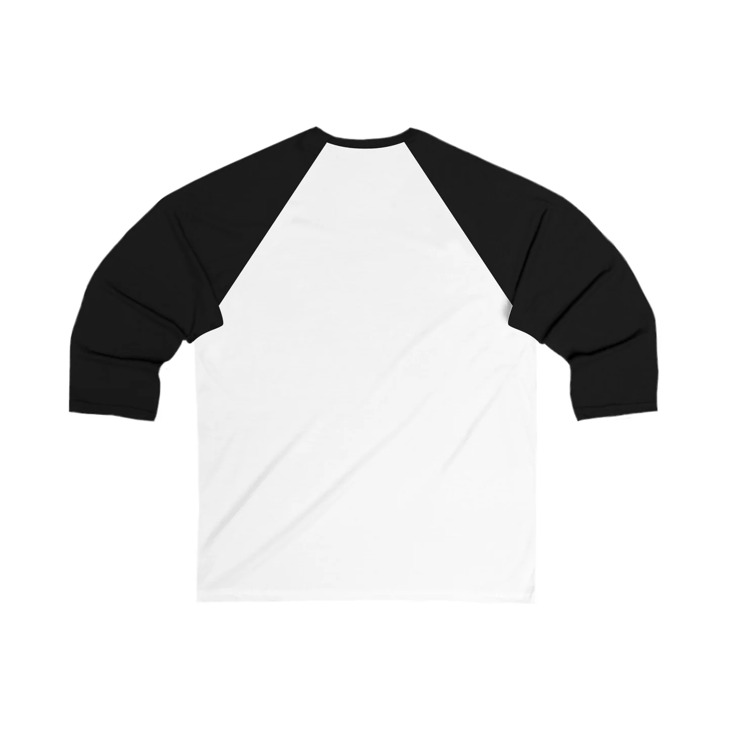 Black and white three-quarter-sleeve baseball tee